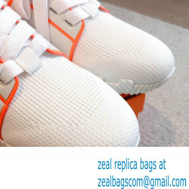 Hermes Knit and calfskin Depart Women/Men Sneakers 02 2023 - Click Image to Close