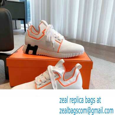 Hermes Knit and calfskin Depart Women/Men Sneakers 02 2023 - Click Image to Close