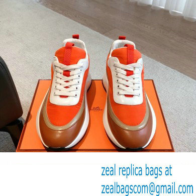 Hermes fabric and calfskin Gramme Men's Sneakers 04 2023 - Click Image to Close