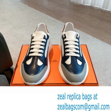 Hermes fabric and calfskin Gramme Men's Sneakers 08 2023 - Click Image to Close