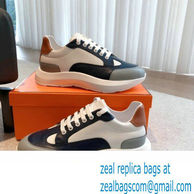 Hermes fabric and calfskin Gramme Men's Sneakers 08 2023 - Click Image to Close