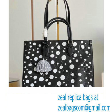 LV x YK OnTheGo MM TOTE BAG M46389 BLACK WHITE 2023