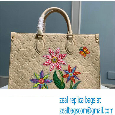 LV x YK OnTheGo MM TOTE BAG M46416 WHITE 2023