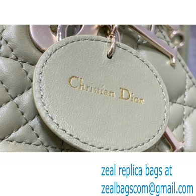 Lady Dior Small Bag in Cannage Lambskin Ethereal Green 2023