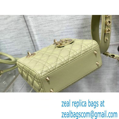 Lady Dior Small Bag in Cannage Lambskin Ethereal Green 2023 - Click Image to Close