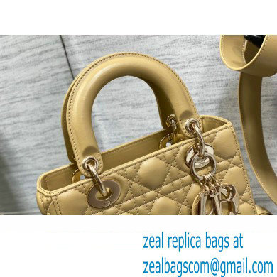 Lady Dior Small Bag in Cannage Lambskin beige 2023