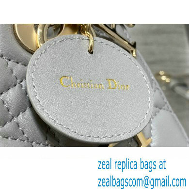 Lady Dior Small Bag in Cannage Lambskin gray 2023