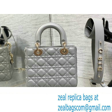 Lady Dior Small Bag in Cannage Lambskin gray 2023