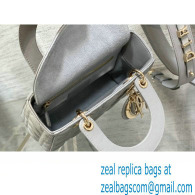 Lady Dior Small Bag in Cannage Lambskin gray 2023