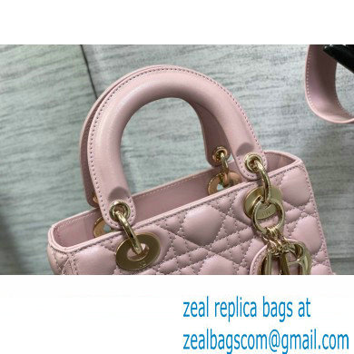 Lady Dior Small Bag in Cannage Lambskin pink 2023