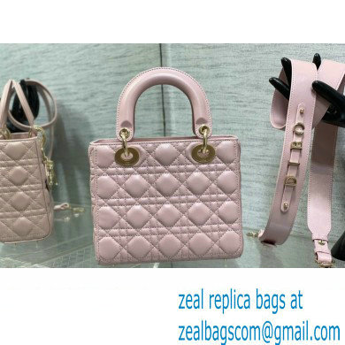 Lady Dior Small Bag in Cannage Lambskin pink 2023