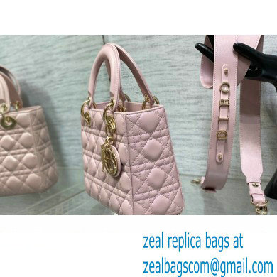 Lady Dior Small Bag in Cannage Lambskin pink 2023