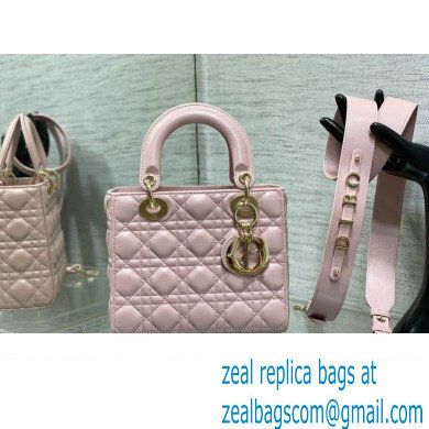 Lady Dior Small Bag in Cannage Lambskin pink 2023