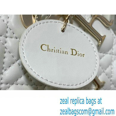 Lady Dior Small Bag in Cannage Lambskin white 2023