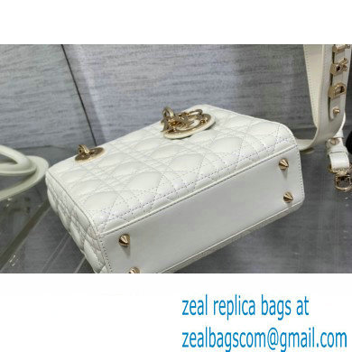 Lady Dior Small Bag in Cannage Lambskin white 2023