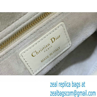 Lady Dior Small Bag in Cannage Lambskin white 2023