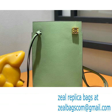 Loewe Dice pocket Pouch Bag in classic calfskin bag Light Green