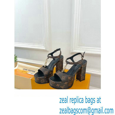 Louis Vuitton Heel 11cm Platform 4cm Sandals Monogram with LV Initials chain 2023 - Click Image to Close