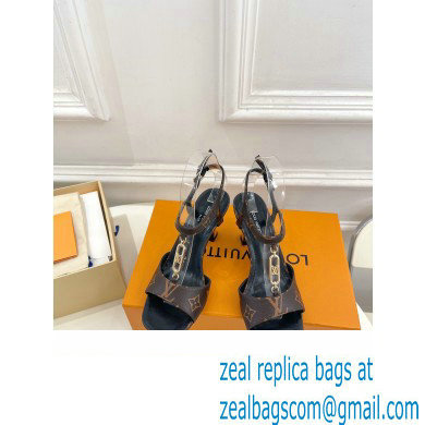 Louis Vuitton Heel 6.5cm Sparkle Sandals Monogram with LV Initials chain 2023 - Click Image to Close