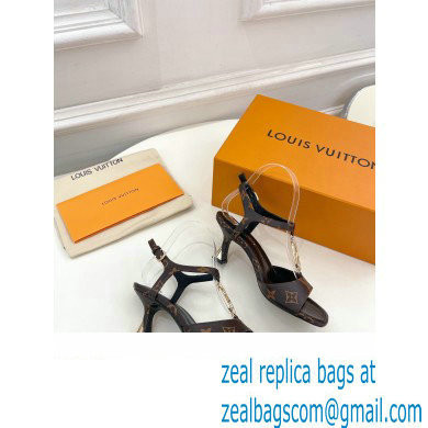 Louis Vuitton Heel 6.5cm Sparkle Sandals Monogram with LV Initials chain 2023 - Click Image to Close