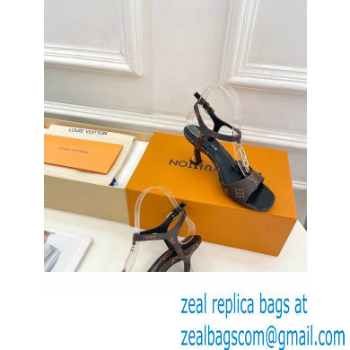 Louis Vuitton Heel 6.5cm Sparkle Sandals Monogram with LV Initials chain 2023 - Click Image to Close