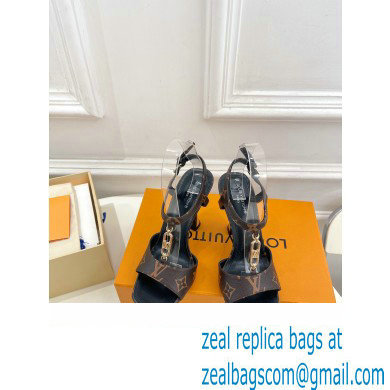 Louis Vuitton Heel 9.5cm Sparkle Sandals Monogram with LV Initials chain 2023 - Click Image to Close