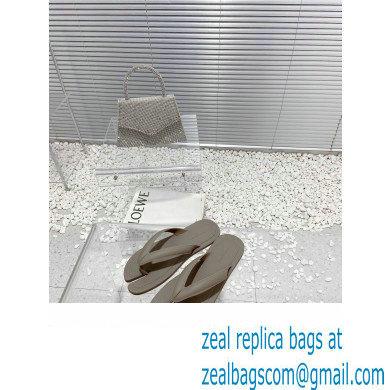 Maison Margiela Tabi Flip-Flops Rubber Thong Sandals Etoupe 2023 - Click Image to Close