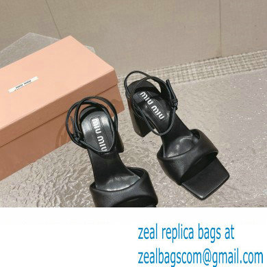 Miu Miu High Heel Leather sandals Black 2023