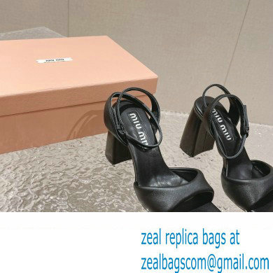 Miu Miu High Heel Leather sandals Black 2023