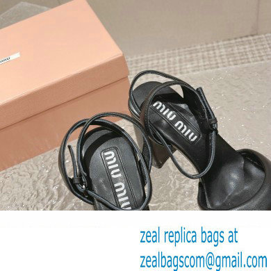 Miu Miu High Heel Leather sandals Black 2023