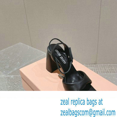 Miu Miu High Heel Leather sandals Black 2023