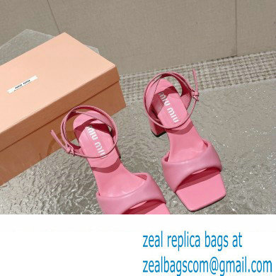 Miu Miu High Heel Leather sandals Pink 2023