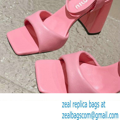 Miu Miu High Heel Leather sandals Pink 2023