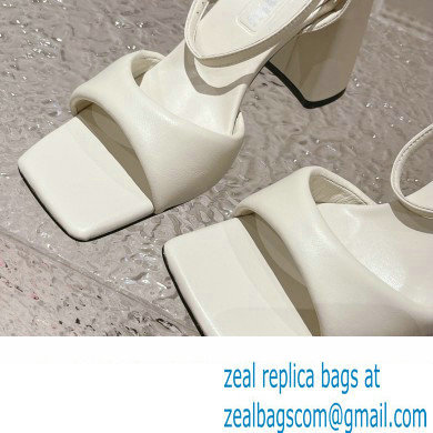 Miu Miu High Heel Leather sandals White 2023