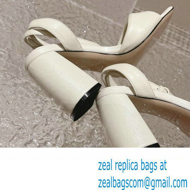 Miu Miu High Heel Leather sandals White 2023