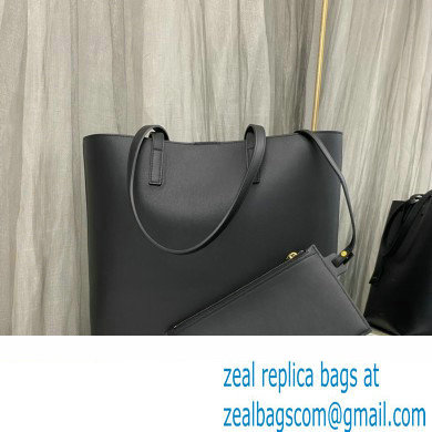 Saint Laurent Shopping n/s bag in supple leather 600306 Black