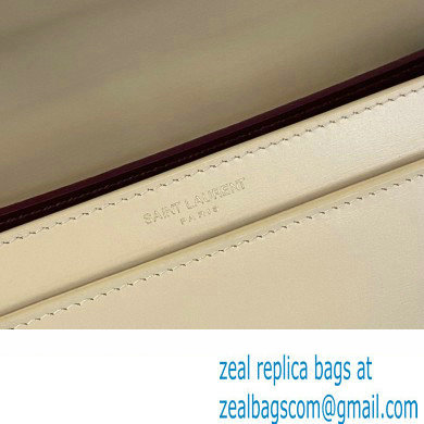 Saint Laurent cassandra medium chain bag in leather 532750 Beige - Click Image to Close