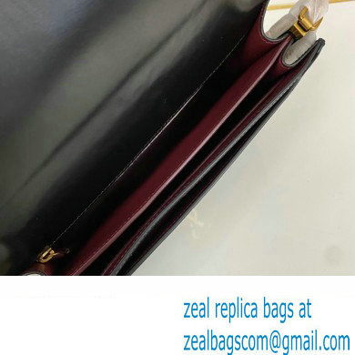Saint Laurent cassandra medium chain bag in leather 532750 Black - Click Image to Close