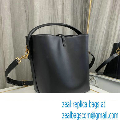 Saint Laurent le 37 Bucket bag in shiny leather 742828 Black