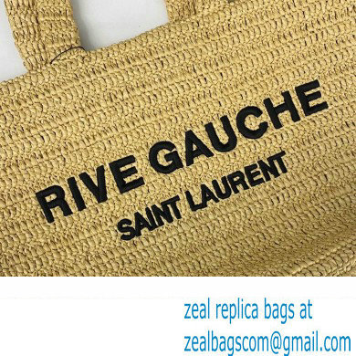 Saint Laurent rive gauche supple tote bag in raffia crochet 688864