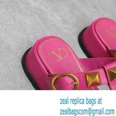 Valentino Roman Stud Platform 4cm Slides Fuchsia 2023