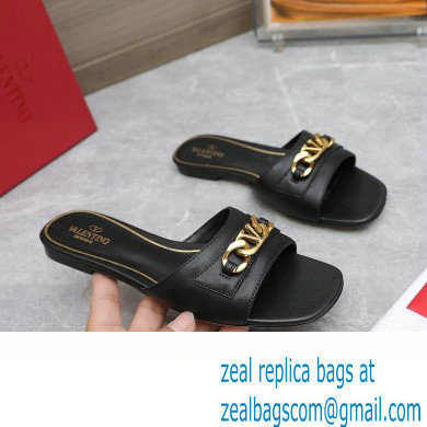 Valentino VLogo Chain Slides in calfskin leather 01 2023