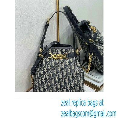 dior Blue Dior Oblique Jacquard Medium C'est Bag 2023