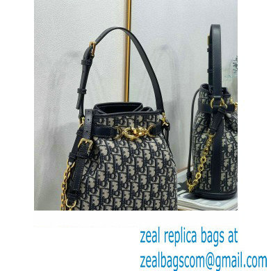 dior Blue Dior Oblique Jacquard Medium C'est Bag 2023