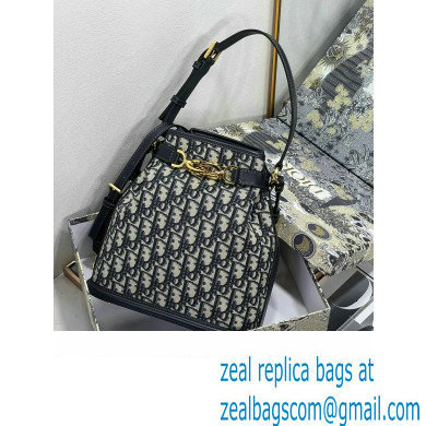 dior Blue Dior Oblique Jacquard Medium C'est Bag 2023