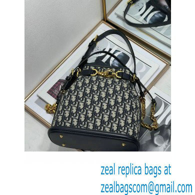 dior Blue Dior Oblique Jacquard Medium C'est Bag 2023