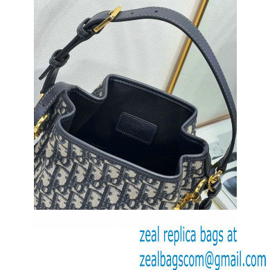 dior Blue Dior Oblique Jacquard Medium C'est Bag 2023