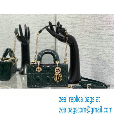 dior Lady D-Joy Micro Bag in patent leather green 2023 - Click Image to Close