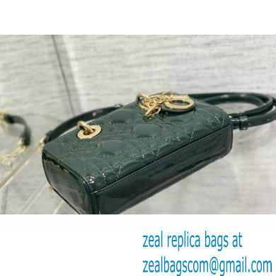 dior Lady D-Joy Micro Bag in patent leather green 2023 - Click Image to Close