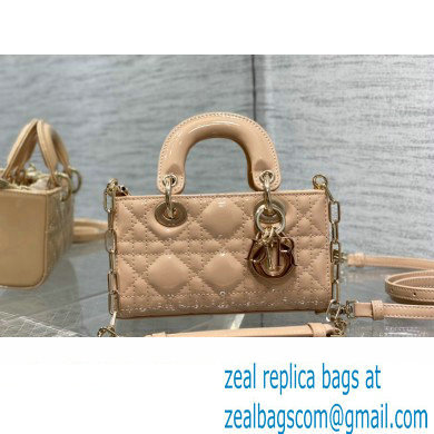 dior Lady D-Joy Micro Bag in patent leather pink 2023